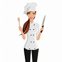 Woman chef portrait 436457 Vector Art at Vecteezy