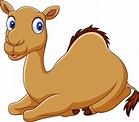 Dibujos animados divertido camello sentado | Vector Premium