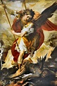 Saint Michael the Archangel Vanquishing Lucifer at Barcelona National ...