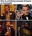 Here comes the Hangover train | Leonardo DiCaprio Laughing | Know Your Meme