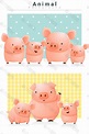 可爱卡通的小猪插画平面广告素材免费下载(图片编号:8789142)-六图网