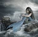 fantasy mermaid square art print of Siren near ocean waves | Mermaid ...