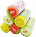 6 Pcs Kawaii Colored Cylindrical Shape 2B Pencil Erasers, Fruit Scented ...