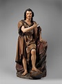 Highly detailed wooden sculpture of Saint John the baptist. By Juan ...