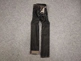 Rick Owens Rick Owens Drkshdw Berlin cut Dark Denim Selvage Jeans | Grailed