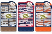 2017 Baseball Shaped Magnetic Pro Schedule Calendar | 3.875" x 7.25 ...