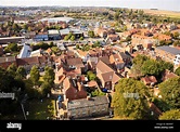 Aerial view of Grantham Lincolnshire Stock Photo - Alamy
