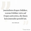 Dieter Hildebrandt: Journalisten fragen Politiker, warum Politiker ...