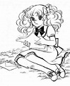 Anime Candy Girl Coloring Pages For Kids - Coloring Pages