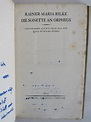 RILKE : Sonette an Orpheus - Edition Originale - Edition-Originale.com