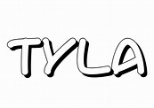 Colorear nombre Tyla. Descarga Tyla para colorear