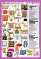 Welcome home: furniture : matching activity - English ESL Worksheets ...