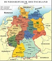 Detailed administrative map of Germany. Germany detailed administrative ...