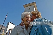 Marion Thornton is greeted by Kathy O'Hanesian as they gather for the ...