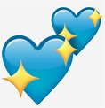 Heart Emoji Blueheart Blue Sparkle Sparklingheart Heart - Blue Heart ...