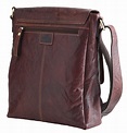 Men's Women's Vintage Buffalo Leather Cross Body Shoulder Bag Handbag ...