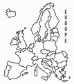 Printable Blank Map of Europe Countries - Outline, PDF