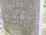Mary Jane Woods (1853-1873) - Mémorial Find a Grave