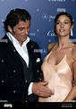 Former Italian ski star Alberto Tomba (L) poses with Italian actress ...