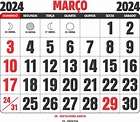 Calendário Março 2024 - Imagem Legal