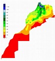 Average annual rainfall in Morocco calculated over the period 1971-2000 ...