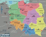 Большая карта регионов Польши | Польша | Европа | Maps of the World ...