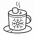 Hot Chocolate Coloring Page - Ultra Coloring Pages