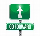 Go forward road sign illustration design — Stock Photo © alexmillos ...
