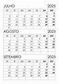 Calendário Julho, Agosto, Setembro 2023 – calendarios365.su