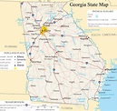 ♥ Georgia State Map - A large detailed map of Georgia State USA