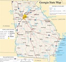 ♥ Georgia State Map - A large detailed map of Georgia State USA