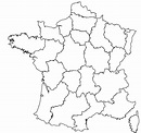 Francia mapa en blanco y negro - Mapa de Francia en blanco y negro ...
