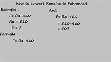 how to convert rankine to fahrenheit - temperature conversion - YouTube