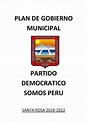 Plan de Gobierno Alan Carrasco Bobadilla | PDF