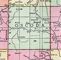 Oscoda County, Michigan, 1911, Map, Rand McNally, Mio, Luzerne, Comins ...