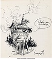 André Franquin Gaston à La Grange Illustration Original Art | Lot ...