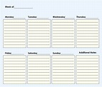 10 Best Blank Printable Weekly Calendars Templates PDF for Free at ...