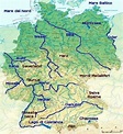 Dettagliata Cartina Fisica Germania