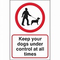 Keep Dogs Under Control Notice Signs | Community Safety Signs Ireland