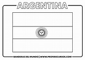 Bandera de argentina para colorear