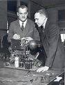 Arthur Compton in lab, circa 1930s. Compton was awarded the Nobel Prize ...
