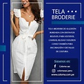 Coloma Gamarra - Tela Broderie de algodón bordada con...