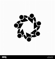 People logo. Group teamwork symbol persons holding hands Stock Vector ...