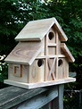 Birdhouse. Folk art primitives 3 nest bird house. Barn dollhouse ...