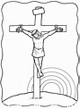 Desenho de Jesus morto na cruz para colorir - Tudodesenhos