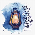 Lamp To My Feet - Psalm 119:105 | Scripture Art Print
