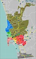 Map Defining Major Districts of San Diego