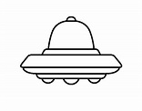 Flying UFO coloring page - Coloringcrew.com