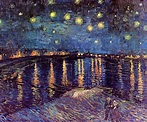 Vincent van Gogh, picture Starry Night Over the Rhone 1888 | ArtsViewer.com