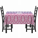 Custom Pink & Purple Damask Tablecloth (Personalized) | YouCustomizeIt
